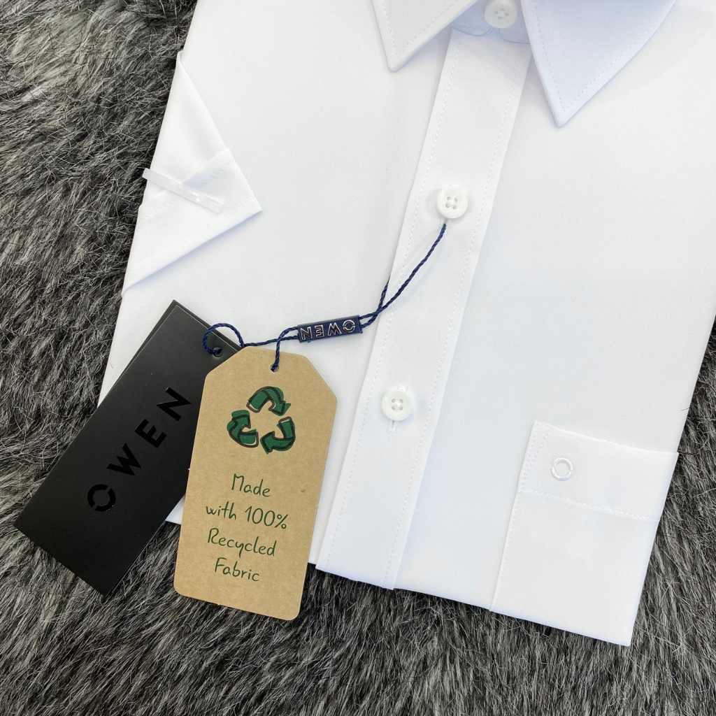 OWEN - Áo sơ mi trắng ngắn tay Owen Recycle
