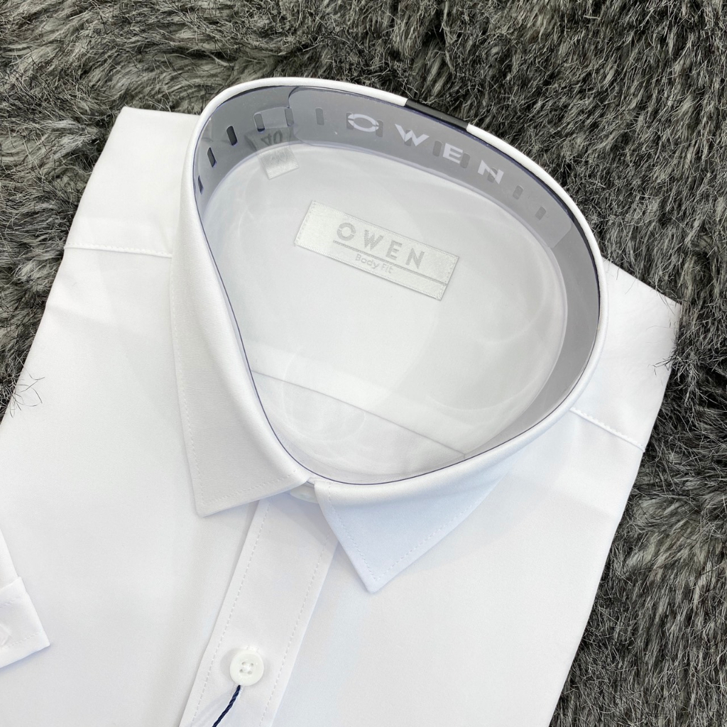OWEN - Áo sơ mi trắng ngắn tay Owen Recycle