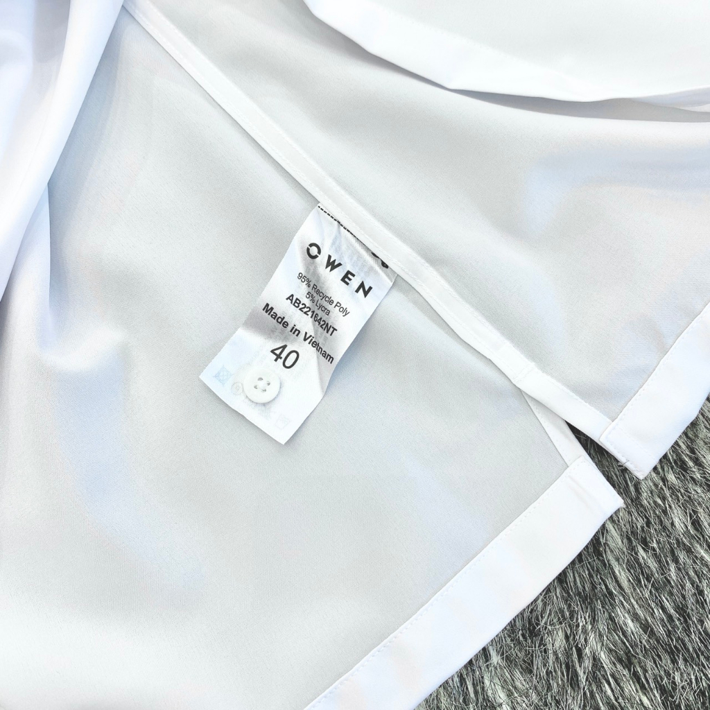 OWEN - Áo sơ mi trắng ngắn tay Owen Recycle