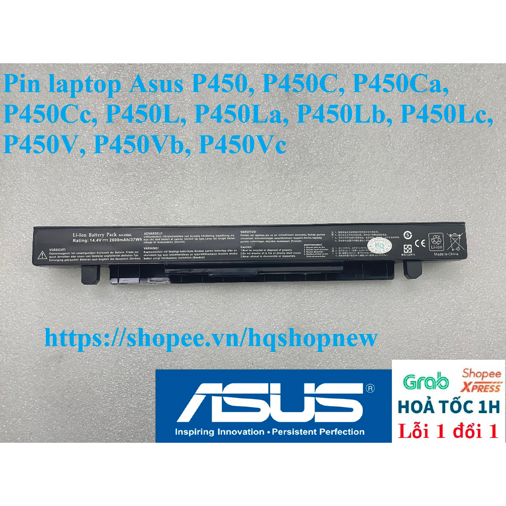⚡ Pin laptop Asus P450, P450C, P450Ca, P450Cc, P450L, P450La, P450Lb, P450Lc, P450V, P450Vb, P450Vc