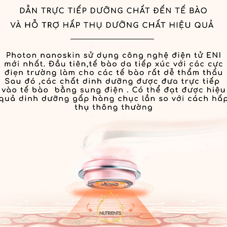 Máy điện di tinh chất đa năng 6 in1, Nâng cơ EMS và Ánh sáng Photon trẻ hoá NanoTime F65U Nhật Bản - HTBeauty