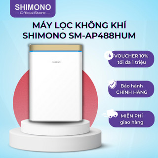 Máy Lọc Không Khí SHIMONO SM-AP488HUM 7 Cấp Lọc Cao Cấp, Diệt Khuẩn UV, Ion Âm, HEPA, Diện Tích Lọc 58m2, BH 12 Tháng