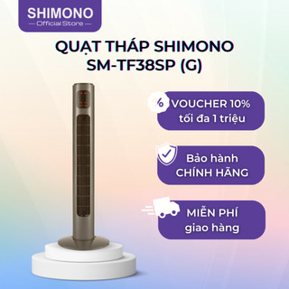Quạt Tháp SHIMONO SM-TF38SP-G 45W Màu Mới Nhã Nhặn, Sang Trọng, Vận Hành Êm Ái, Cao 96cm, Hẹn giờ 12 Tiếng, BH 12 Tháng