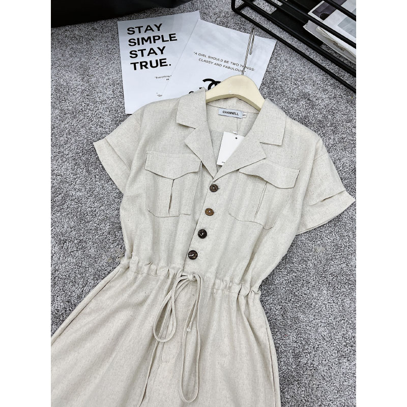 Jumpsuit Cổ Vest Dáng Dài Cộc Tay Dây Rút Eo Sang Chảnh JS0035 - Yamy888 | BigBuy360 - bigbuy360.vn