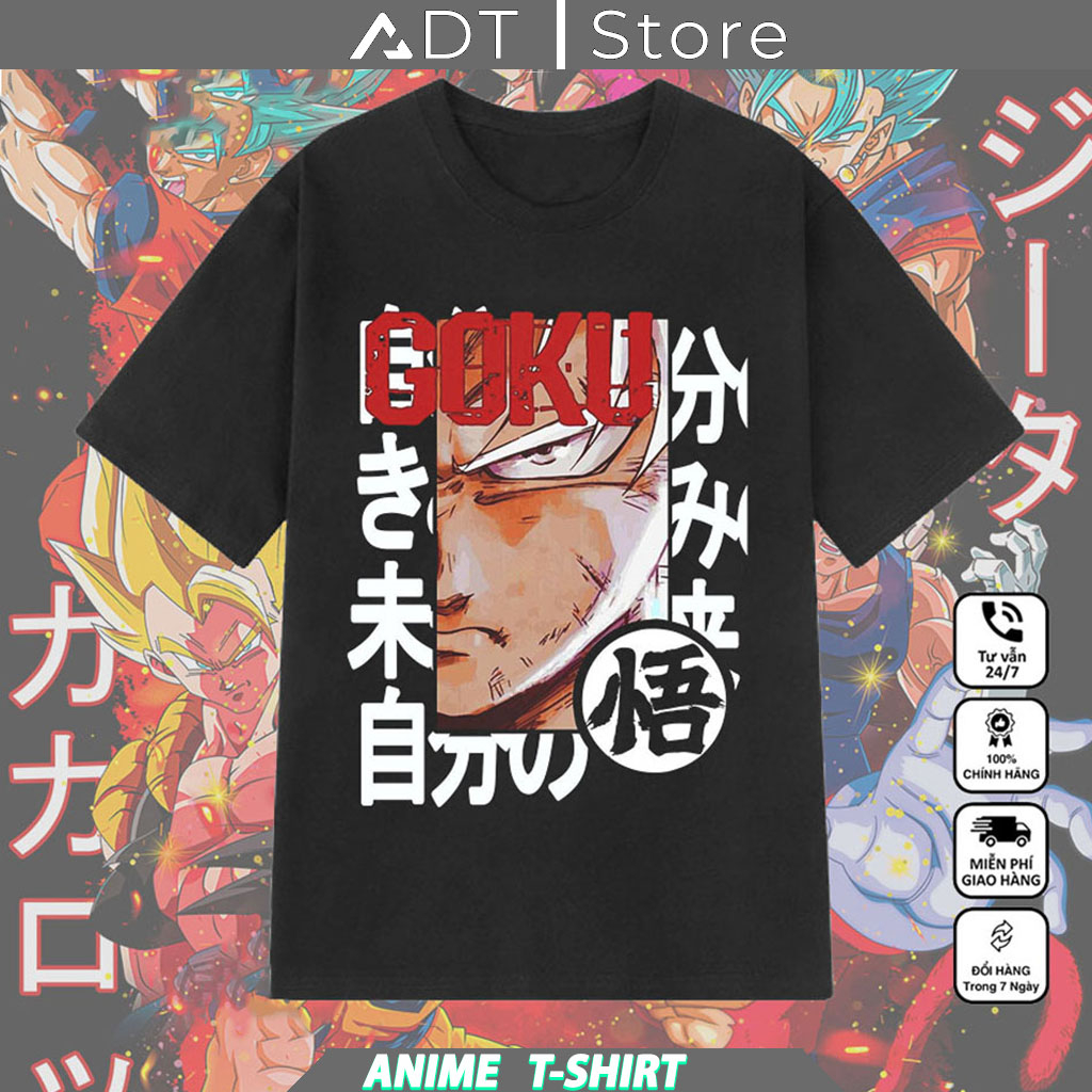Áo Dragon Ball, Áo Anime 7 Viên Ngọc Rồng mẫu mới đẹp nhất, chất vải cotton co giãn 4 chiều thoáng mát