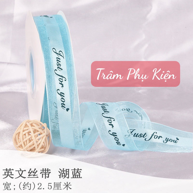 Ruy Băng Voan Chữ 2,5cm