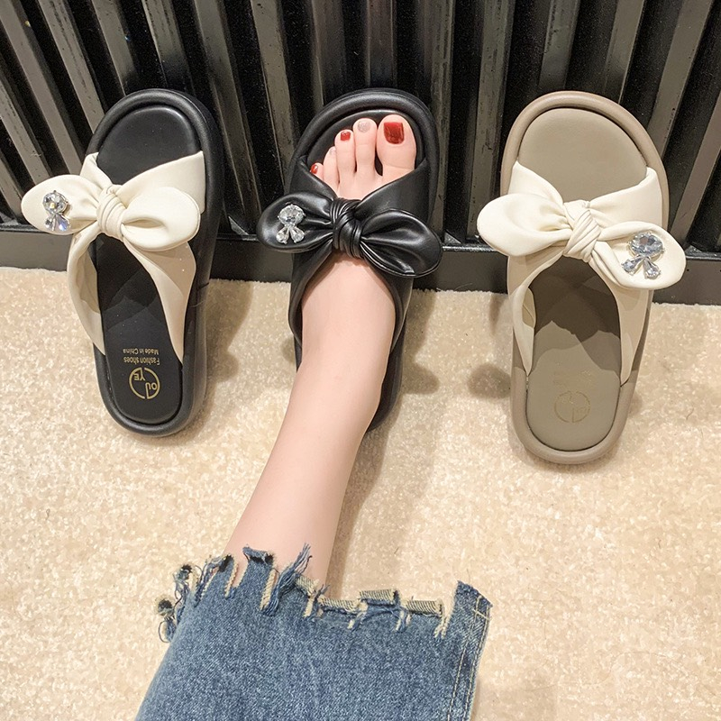 Dép nữ nơ siêu mềm QC F8 - HACHI SHOES