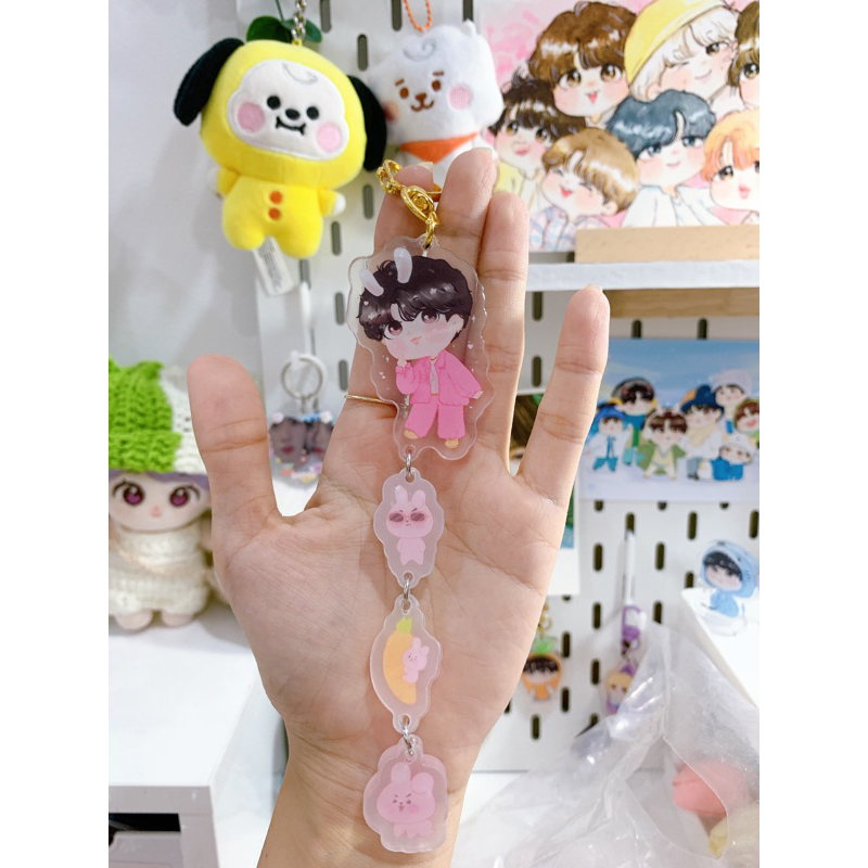 Móc khoá Kukkie charm tòn ten zui zẻ 🐰💞 5 ver cobetoczang