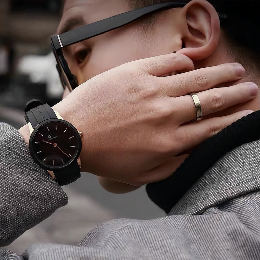 Đồng Hồ Nam Nữ Cặp Đôi Iconic Dây Cao Su Non  Mềm Mại Cao Cấp