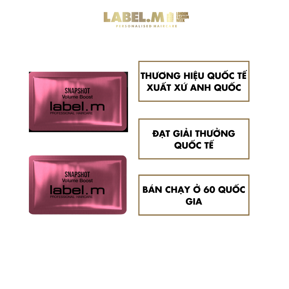 Gói dầu hấp tóc tăng phồng dày cao cấp Label.m SnapShot VOLUME BOOST