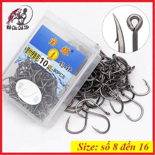 Hộp Lưỡi Câu Tháp Xanh Số 6 đến Số 18-lưỡi Câu Cacbon Chất lượng-lưỡi câu giá rẻ-lưỡi câu siêu bén