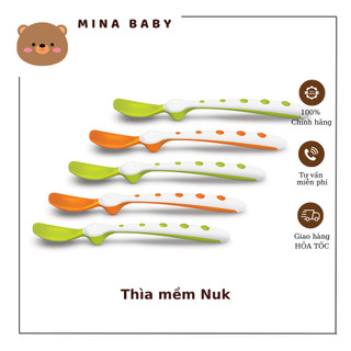 Thìa Nuk - Đức cao cấp siêu mềm cho bé ăn dặm