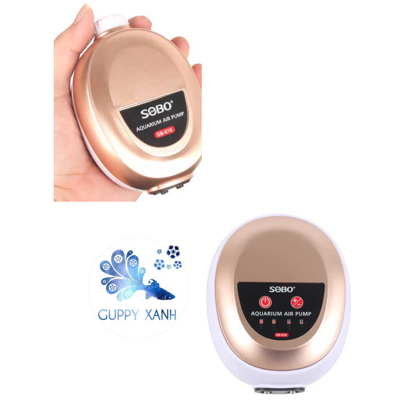 Máy sủi oxy SoBo 618,628 hai vòi tặng dây và đá sủi