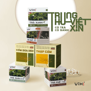 Hộp quà trung thu trà bánh vixi x cộng cà phê - "trung thu việt xịn - có trà có bánh"