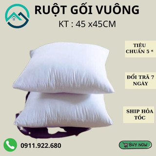Ruột gối vuông tựa lưng sofa, trang trí decor 45 X45cm