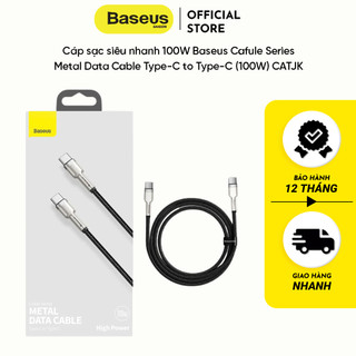 Cáp sạc siêu nhanh 100w baseus cafule series metal data cable type-c to type-c catjk