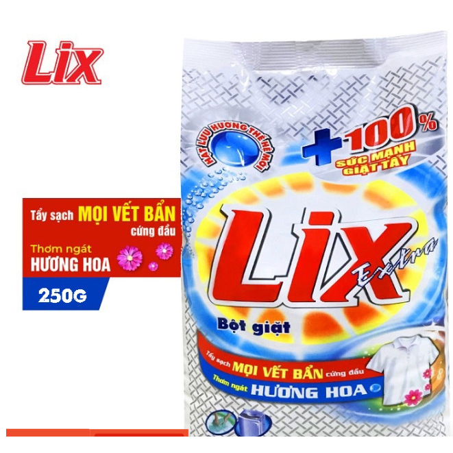 Bột giặt LIX Extra Cao cấp 250G - Tẩy Sạch Cực Mạnh