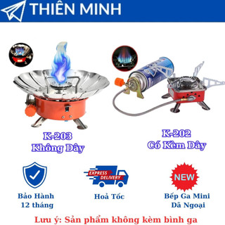 Bếp ga mini du lịch, dã ngoại gấp gọn đa năng tiện lợi