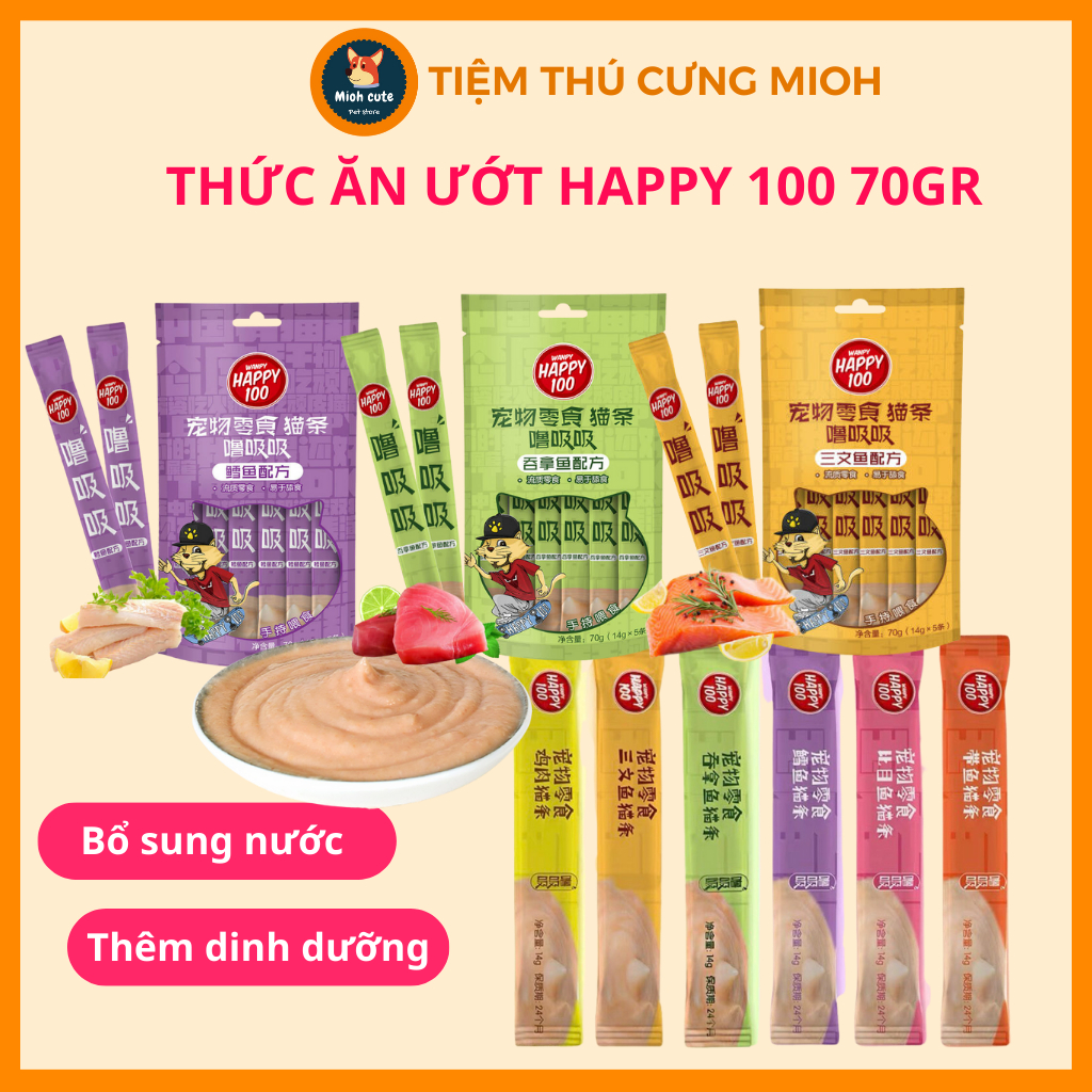 Súp thưởng cho mèo Happy 100 gói 60gr