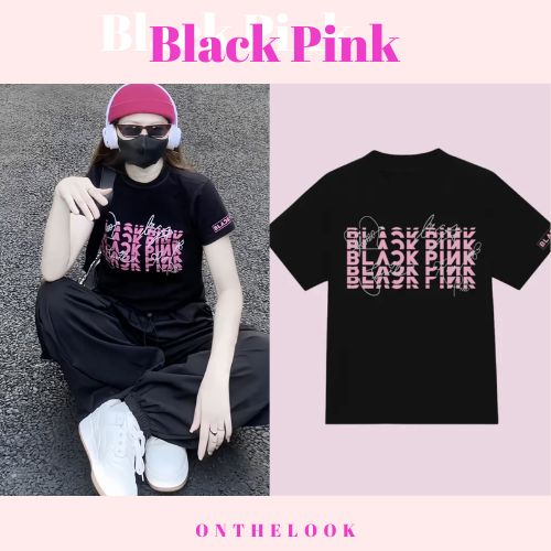 Áo thun BabyTee BLACK PINK, áo croptop Wordtour, Phông unisex BORNPINK áo cộc tay chất liệu cotton