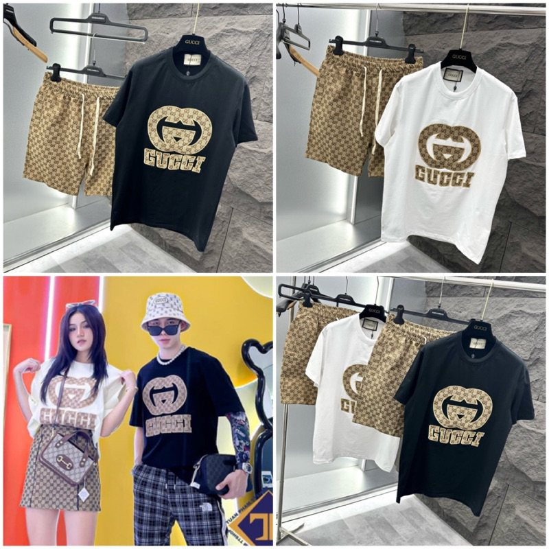 Bộ Hè Nam Thêu Chữ Đơn Giản - Bộ Hè Nam Chất Cotton Siêu Mát