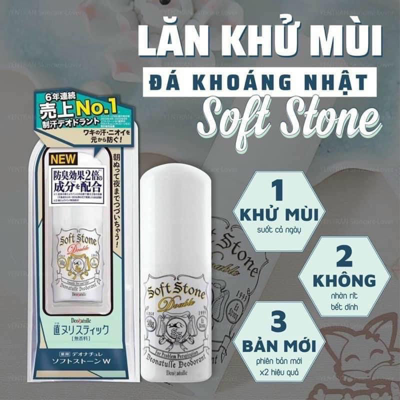Lăn khử mùi đá khoáng Soft Stone