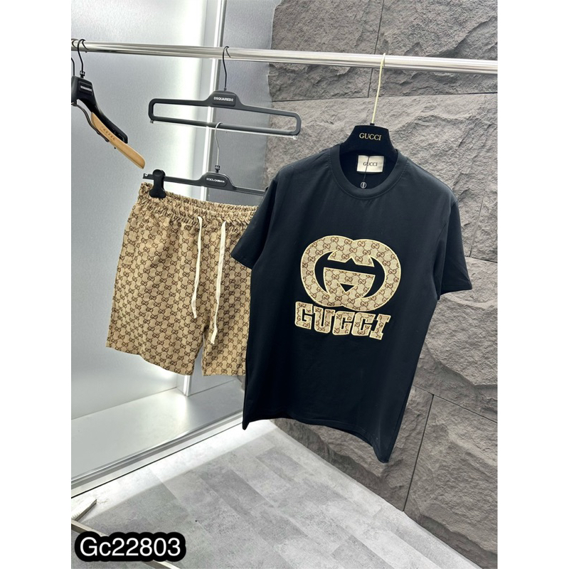 Bộ Hè Nam Thêu Chữ Đơn Giản - Bộ Hè Nam Chất Cotton Siêu Mát