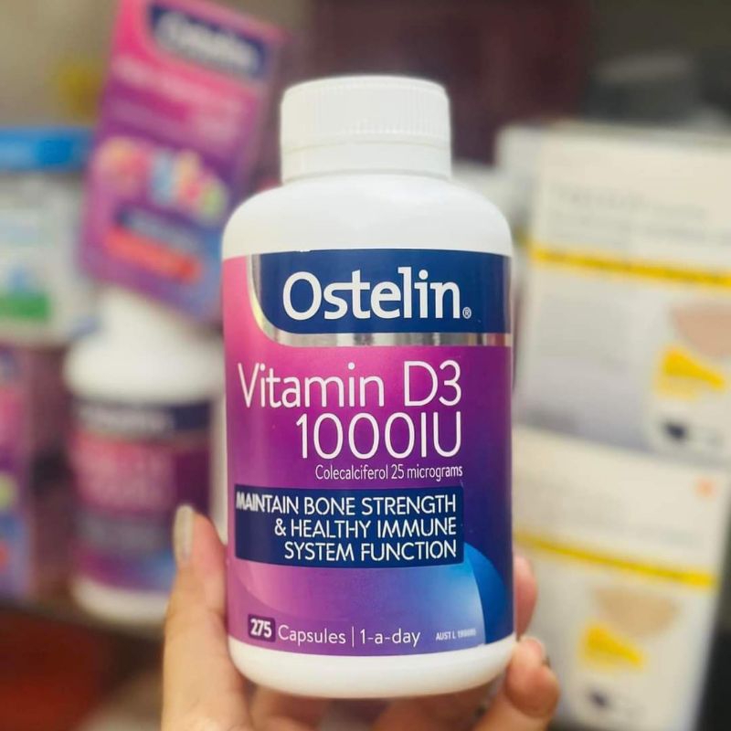 Vitamin D3 1000iu Ostelin lọ 275 viên
