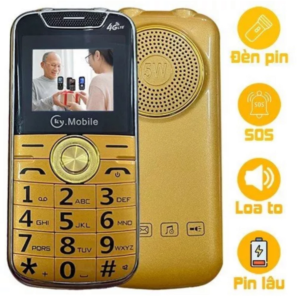 Điện Thoại Người Già Mobile X8, X5, H9110 - Đầy Đủ Pin Sạc, Pin Trâu, Đèn Pin Siêu Sáng