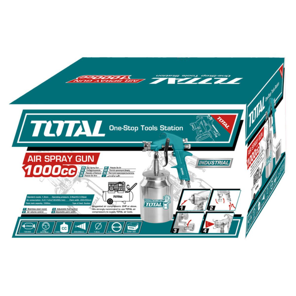 TOTAL Súng phun sơn 1000cc TAT11005