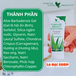 Kem đánh răng Lô Hội FOREVER BRIGHT | 028 flp Lô Hội