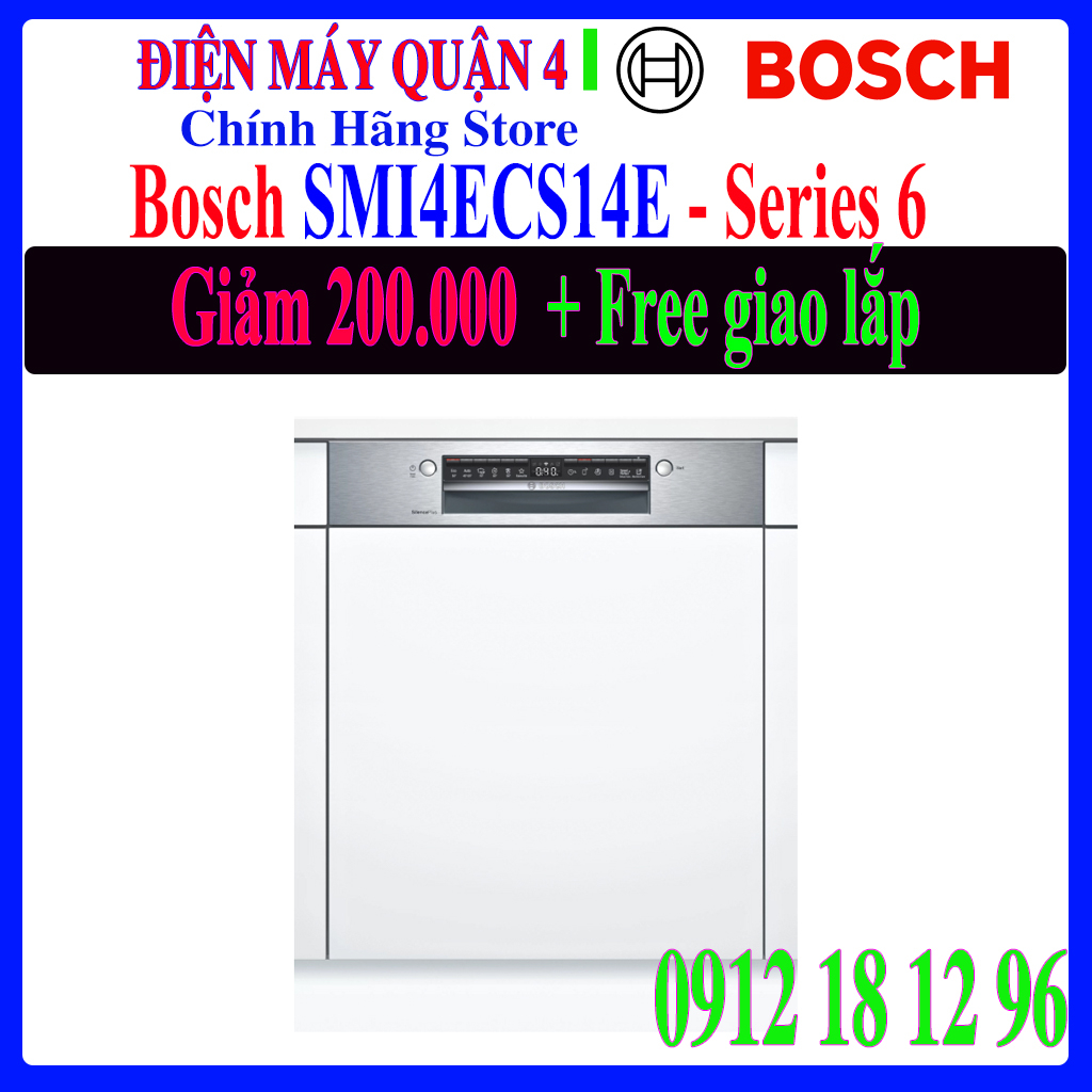 Máy rửa chén bán âm Bosch SMI4ECS14E - Hàng chính hãng