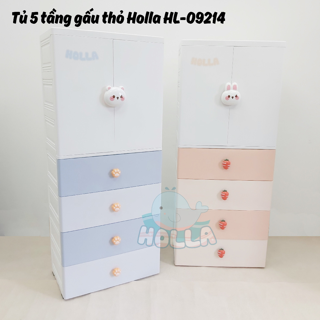 Tủ 5 tầng Holla gấu thỏ HL 09214, dautasyhop.vn