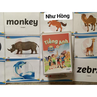 Flashcard I-learn Smart Start 1,2,3,4 Ép Plastic, khổ A5, 2 mặt
