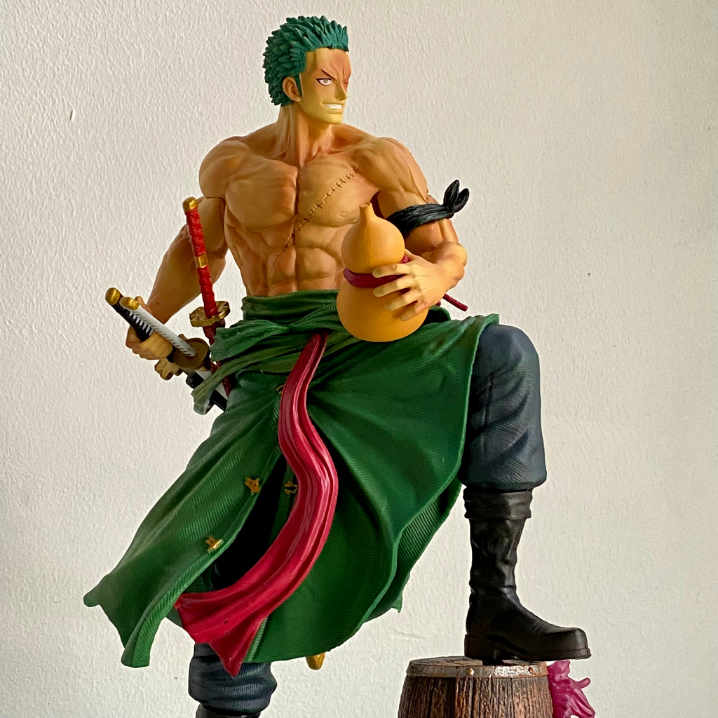 Mô hình Roronoa Zoro cao 36CM đứng trên thuyền - Zoro dáng đứng thuyền có 2 tay thay thế - one piece figure