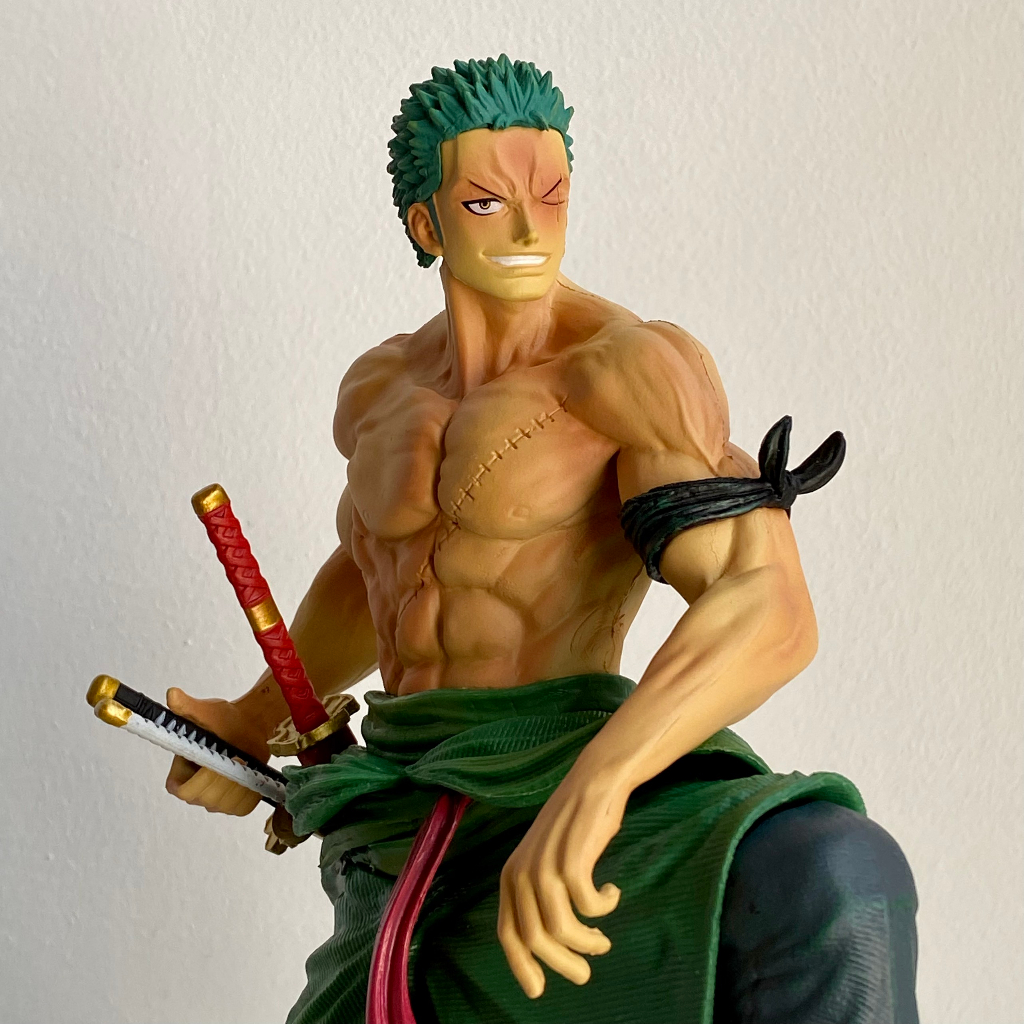 Mô hình Roronoa Zoro cao 36CM đứng trên thuyền - Zoro dáng đứng thuyền có 2 tay thay thế - one piece figure