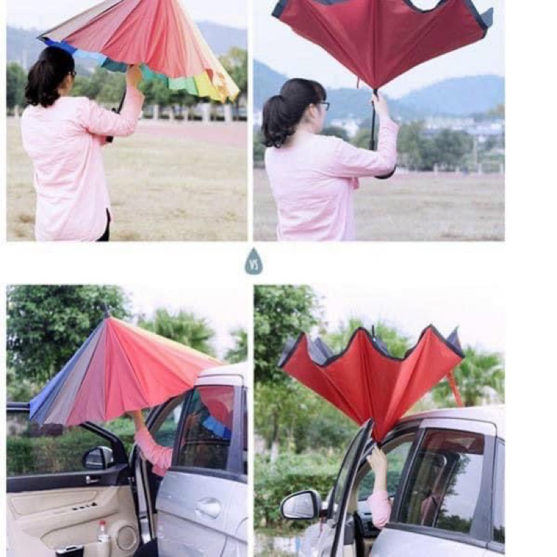 ⛱️⛱️Dù xe hơi x🚗🚘-dù gấp ngược, nước mưa ko chạy vào xe nà-sẵn 125ca/cái.