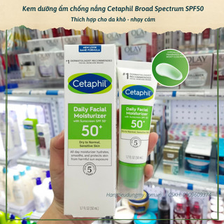 Kem dưỡng ẩm chống nắng cho da mặt Cetaphil SPF50 50ml
