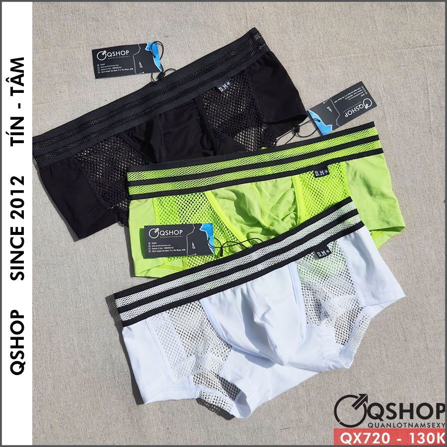 Quần lót boxer thun lưới lỗ thoáng mát QSHOP QX720