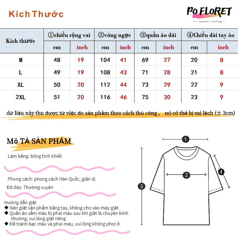 PO FLORET Áo thun unisex rộng cây thánh giá in áo phông nữ 100% Cotton Phong cách retro t shirt