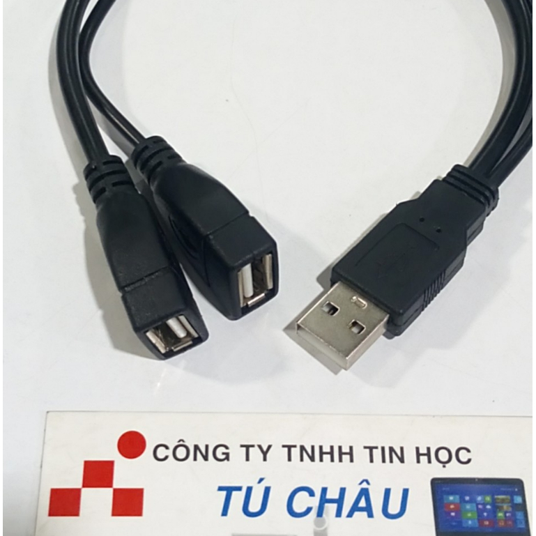 Cáp nối dài và chia USB 1 ra 2 - Cáp dài 30Cm