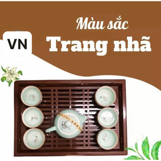 Khay Trà Nhựa Giả Gỗ Chữ Nhật Hàng Việt Nhật Cao Cấp