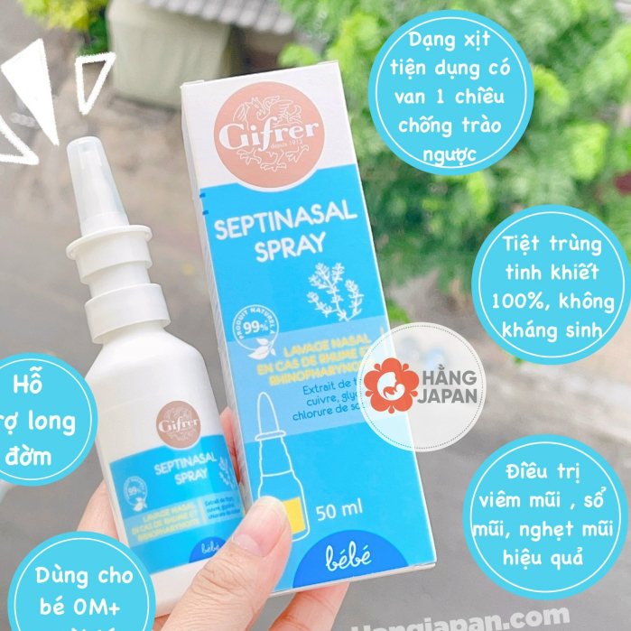 Xịt muối kháng viem Septinasal Spray Gifrer