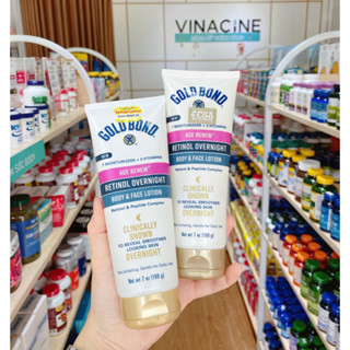 Kem dưỡng da mặt & cơ thể Gold Bond Age Renew Retinol Overnight với phức hợp Retinol 198g Mỹ