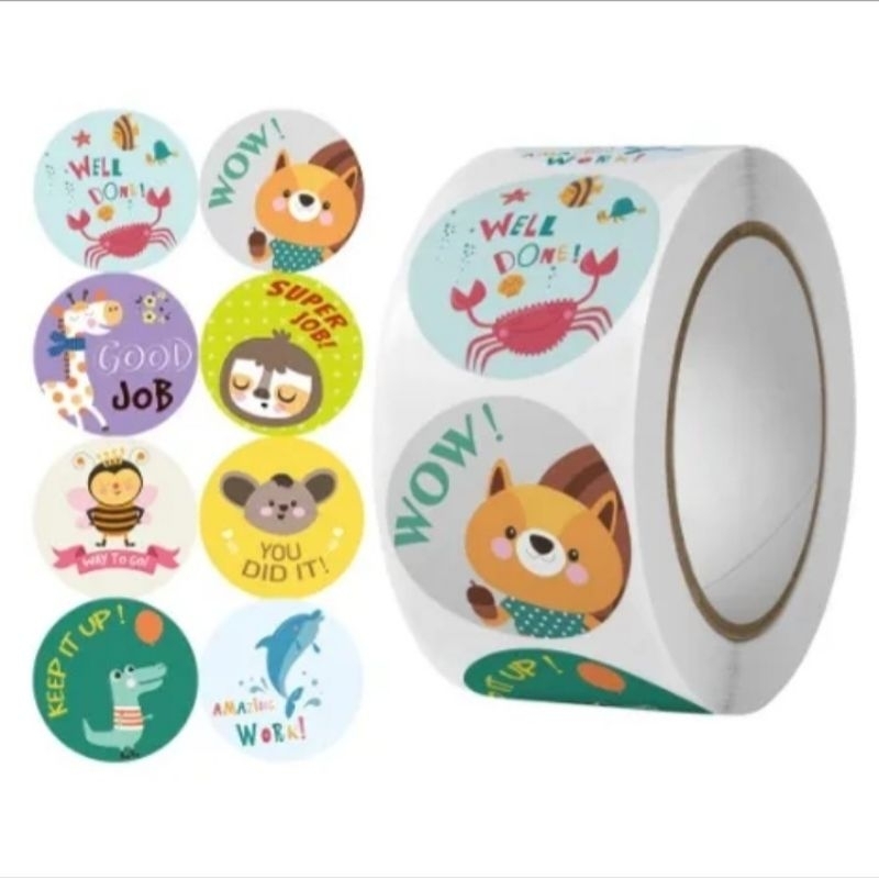 Sticker khen thưởng  tạo hứng thú cho bé học hàng loại dày, in sắc nét