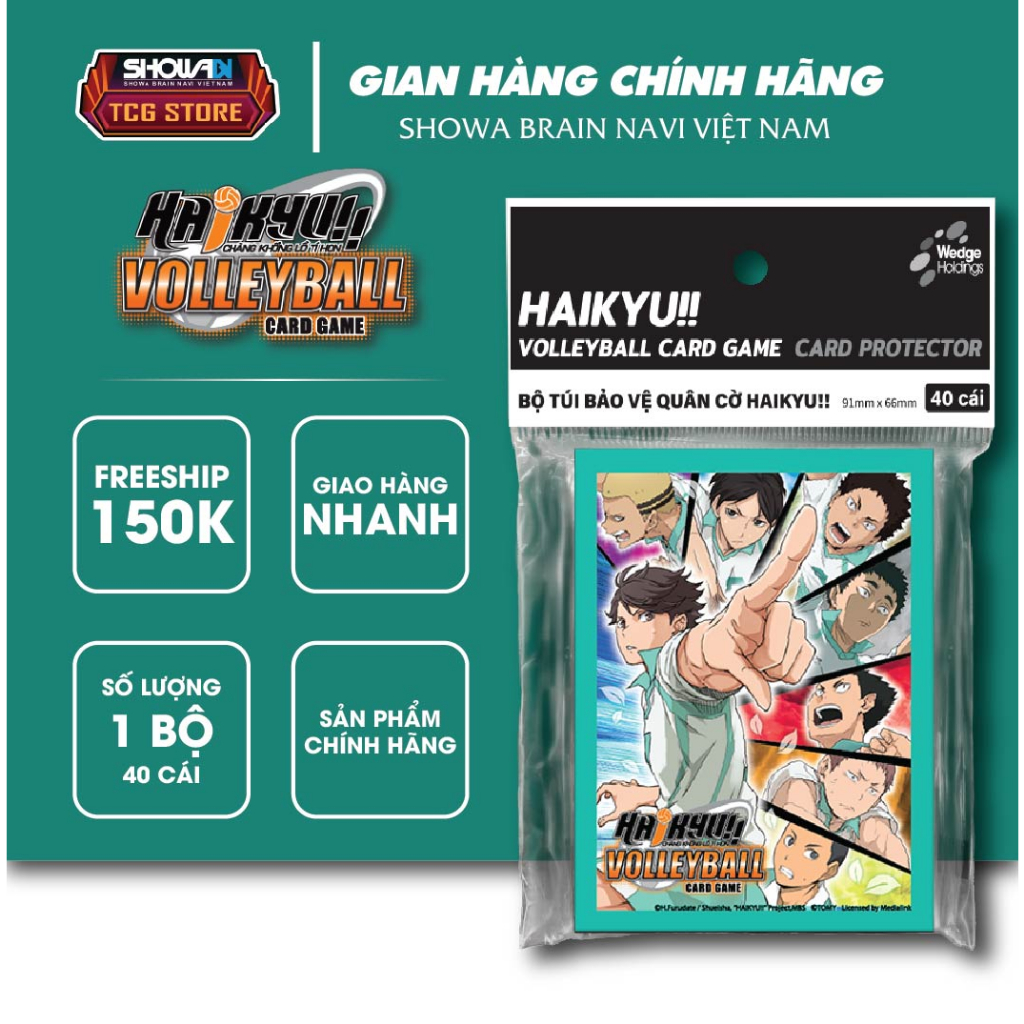 Bộ túi bảo vệ quân cờ Haikyu!!, phiên bản trường Aobajosai HCP-03, SL 1 bộ/40 cái