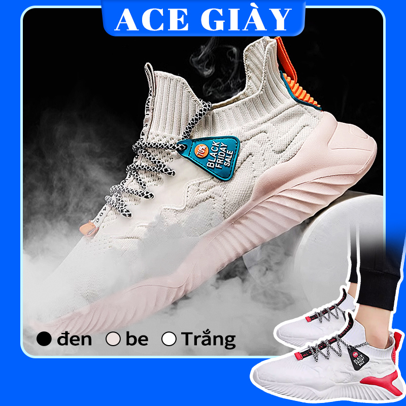 Giày thể thao nam cổ thấp đế cao thời trang hàn quốc 2023 trang giày sneaker nam thoáng khí giày thể thao chạy bộ nam giày nam đẹp đi học Ace 0296