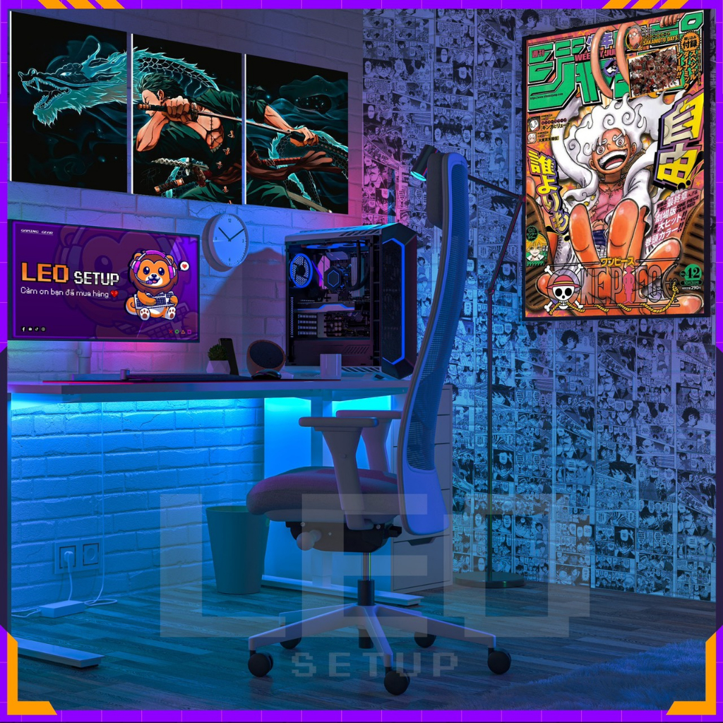 Giấy Dán Tường Manga Anime  có sẵn keo - size A6 by Leo Setup