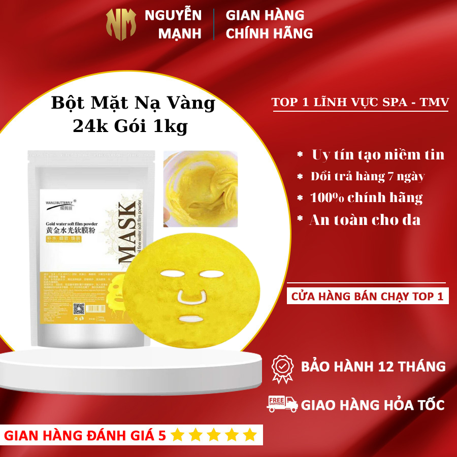 Bột Mặt Nạ Colagen, Mặt Nạ Colagen Vàng 24K Cao Cấp