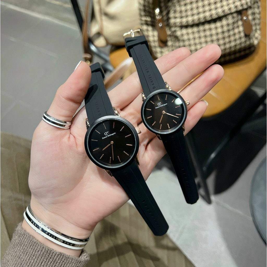 Đồng Hồ Nam Nữ Cặp Đôi Iconic Dây Cao Su Non  Mềm Mại Cao Cấp